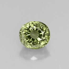 1.27カラットの天然グリーントルマリン（6.5×6 mm・オーバルカット）