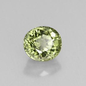 1.27カラットの天然グリーントルマリン（6.5×6 mm・オーバルカット）