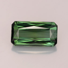 2.88カラットの天然グリーントルマリン（11.2×6 mm・エメラルドカット）