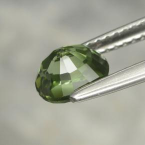1.22カラットの天然ミディアムグリーントルマリン（6.8×5.8 mm・オーバルカット）