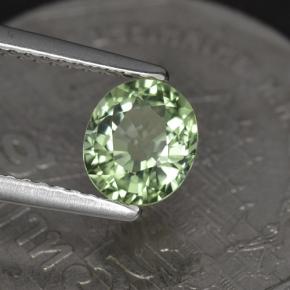 1.00カラットの天然薄いセージグリーントルマリン（6.7×5.8 mm・オーバルカット）