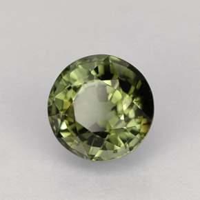 1.37カラットの天然グリーントルマリン（6.60 mm・ラウンドカット）