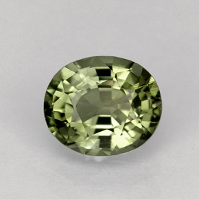 1.25カラットの天然グリーントルマリン（7.3×6.1 mm・オーバルカット）