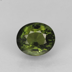 1.21カラットの天然グリーントルマリン（6.7×5.8 mm・オーバルカット）