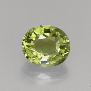 0.89カラットの天然グリーントルマリン（6.5×5.6 mm・オーバルカット）