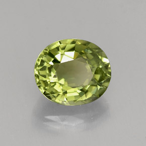 0.89カラットの天然グリーントルマリン（6.5×5.6 mm・オーバルカット）