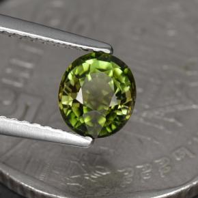 1.05カラットの天然グリーントルマリン（6.5×5.8 mm・オーバルカット）