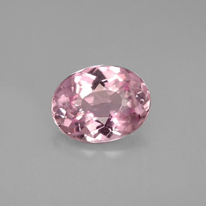 1.23カラットの天然ピンクトルマリン（8×6.1 mm・オーバルカット）