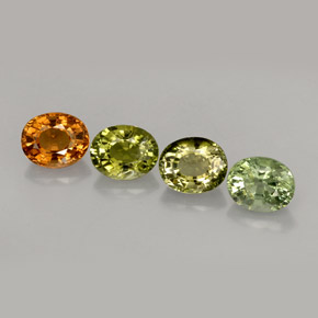 3.12カラットの天然マルチカラートルマリン（6.2×5 mm・オーバルカット）