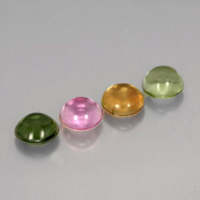 カラットの天然マルチカラートルマリン（5.58 mm・ラウンドカット）