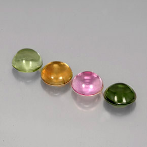 カラットの天然マルチカラートルマリン（5.58 mm・ラウンドカット）