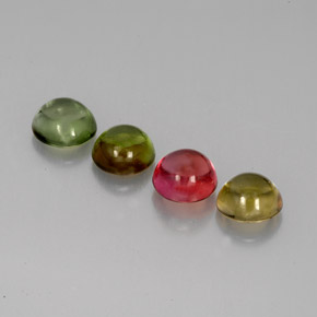 カラットの天然マルチカラートルマリン（5.37 mm・ラウンドカット）
