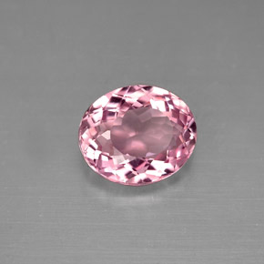 1.48カラットの天然ローズピンクトルマリン（7.9×6.6 mm・オーバルカット）