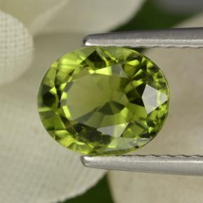 1.28カラットの天然グリーントルマリン（7.7×6.4 mm・オーバルカット）