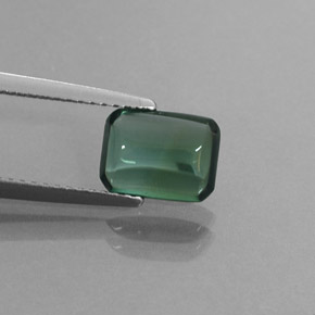 1.69カラットの天然青みがかった緑トルマリン（8.5×6.5 mm・透明）