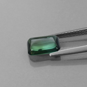 1.69カラットの天然青みがかった緑トルマリン（8.5×6.5 mm・透明）