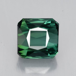 1.99カラットの天然ブルーグリーントルマリン（6.9×6.6 mm・エメラルドカット）
