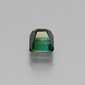 1.23カラットの天然青みがかった緑トルマリン（6.3×5.3 mm・エメラルドカット）