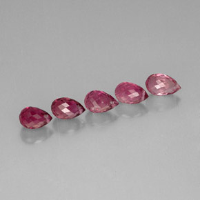 カラットの天然マルチピンクトルマリン（6.2×4.1 mm・ブリオレット）
