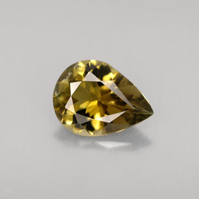0.87カラットの天然ブロンズトルマリン（8.1×6.1 mm・洋梨の形）