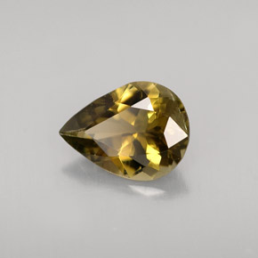 0.87カラットの天然ブロンズトルマリン（8.1×6.1 mm・洋梨の形）