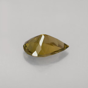 0.87カラットの天然ブロンズトルマリン（8.1×6.1 mm・洋梨の形）
