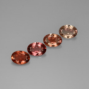 カラットの天然マルチカラートルマリン（7.1×5.2 mm・オーバルカット）