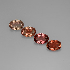 カラットの天然マルチカラートルマリン（7.1×5.2 mm・オーバルカット）