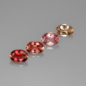 カラットの天然マルチカラートルマリン（7.1×5.1 mm・オーバルカット）