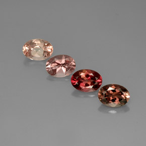 カラットの天然マルチカラートルマリン（6.9×5.2 mm・オーバルカット）