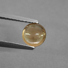 0.74カラットの天然ゴールデントルマリン（5.53 mm・透明）
