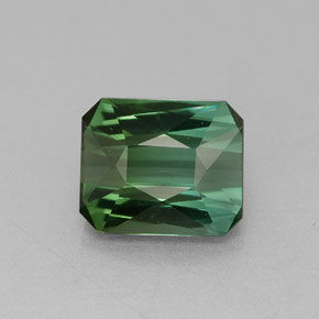 1.51カラットの天然ブルーグリーントルマリン（7.2×6 mm・エメラルドカット）