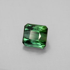 1.63カラットの天然グリーントルマリン（6.5×6.2 mm・エメラルドカット）