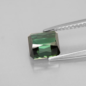 1.63カラットの天然グリーントルマリン（6.5×6.2 mm・エメラルドカット）