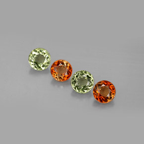 カラットの天然マルチカラートルマリン（4.65 mm・ラウンドカット）