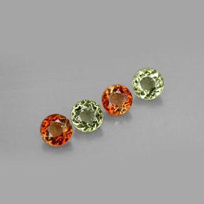 カラットの天然マルチカラートルマリン（4.65 mm・ラウンドカット）