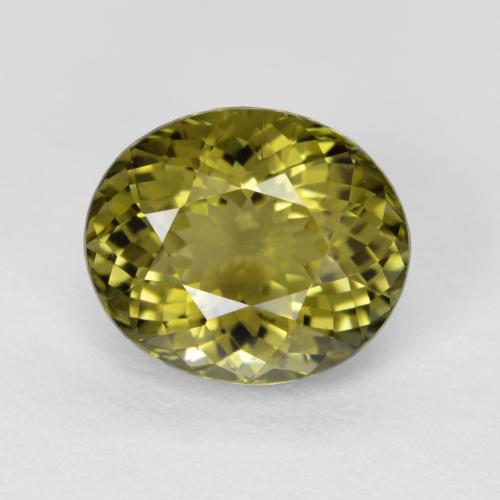 1.59カラットの天然ミディアムグリーントルマリン（8×6.8 mm・オーバルカット）