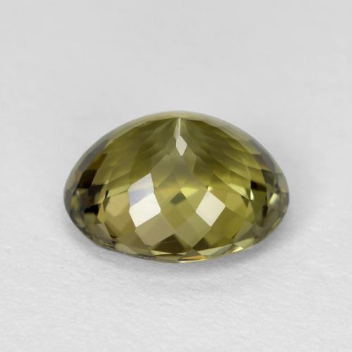 1.59カラットの天然ミディアムグリーントルマリン（8×6.8 mm・オーバルカット）