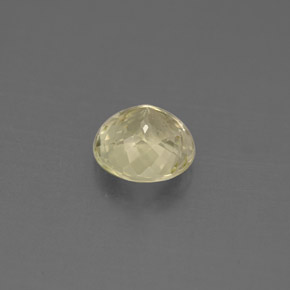 0.88カラットの天然淡い黄色がかったゴールドトルマリン（6.16 mm・ラウンドカット）