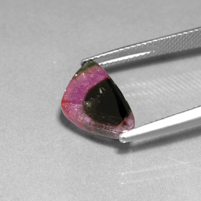 3.76カラットの天然マルチカラートルマリン（15.6×8.7 mm・透明）