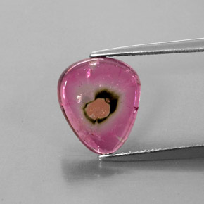 2.56カラットの天然ウォーターメロントルマリン（10.9×9.5 mm・透明）