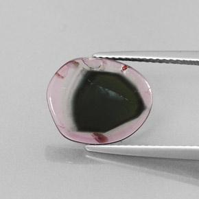 3.22カラットの天然バイカラートルマリン（13×10.8 mm・ファンシーシェイプ）