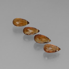 カラットの天然ブロンズオレンジトルマリン（8.3×4.1 mm・ブリオレット）