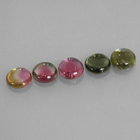 カラットの天然マルチカラートルマリン（5.40 mm・透明）