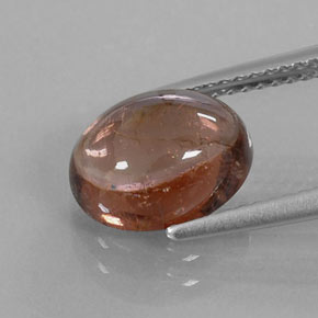 3.30カラットの天然オレンジブラウントルマリン（10.3×8.2 mm・透明）