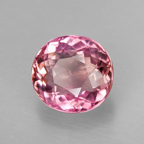 2.38カラットの天然ローズピンクトルマリン（8.3×7.8 mm・オーバルカット）