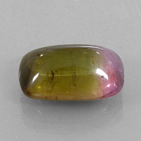 6.64カラットの天然バイカラートルマリン（14×9.4 mm・透明）