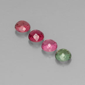 カラットの天然マルチカラートルマリン（4.25 mm・ラウンドカット）