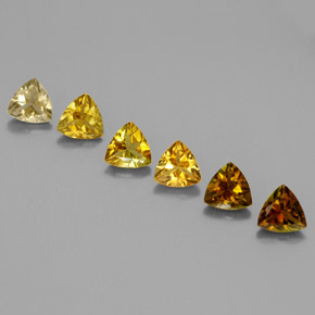 カラットの天然マルチカラートルマリン（4.1×4.1 mm・トリリアント）