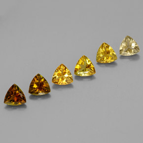 カラットの天然マルチカラートルマリン（4.1×4.1 mm・トリリアント）